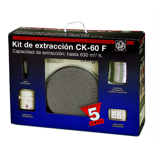 Extrator Cozinha S&P CK 60 F | 625m³/h, 59 dB, 160W