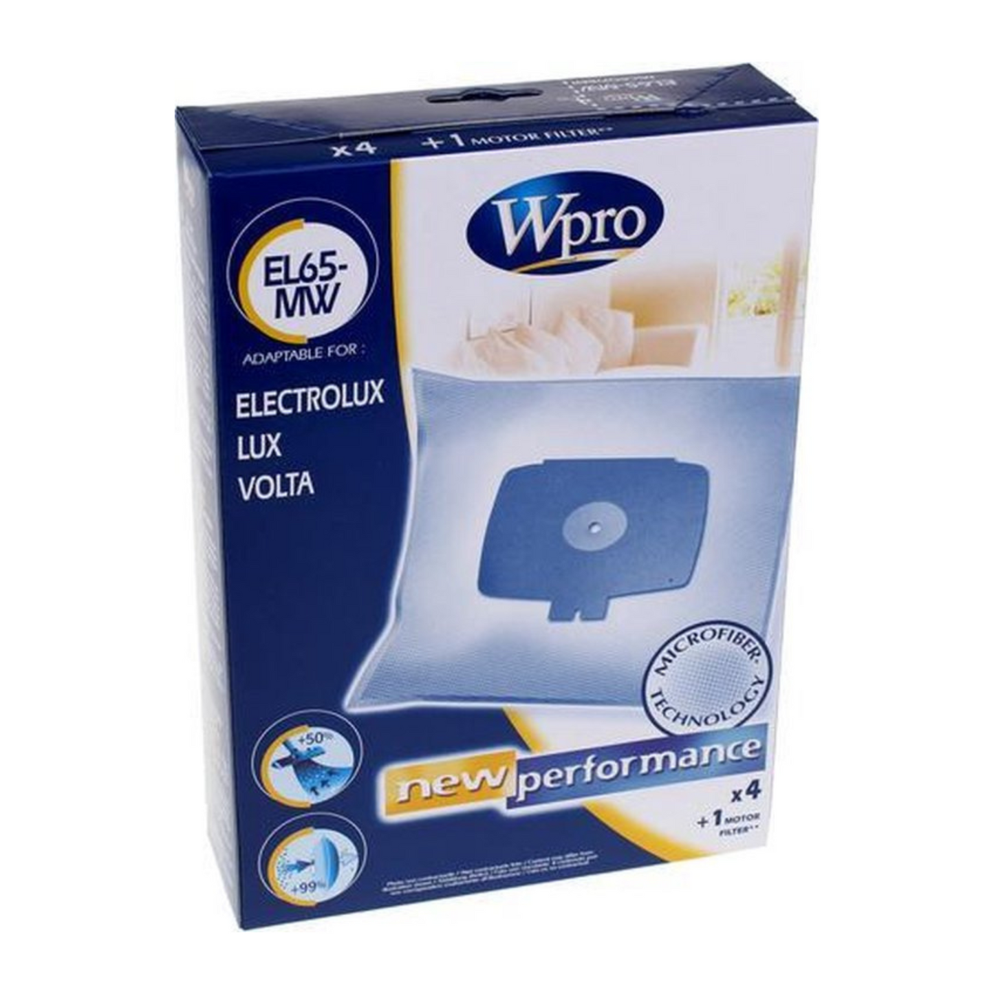 Saco Aspirador WPRO EL65MW | Microfibra, 4 Unidades