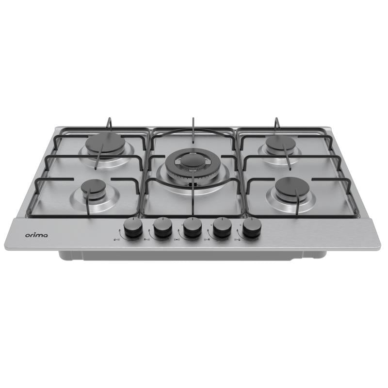 Placa a Gás Orima ORQ-75-X | 4 Queimadores Gás + 1 Triplo, Inox