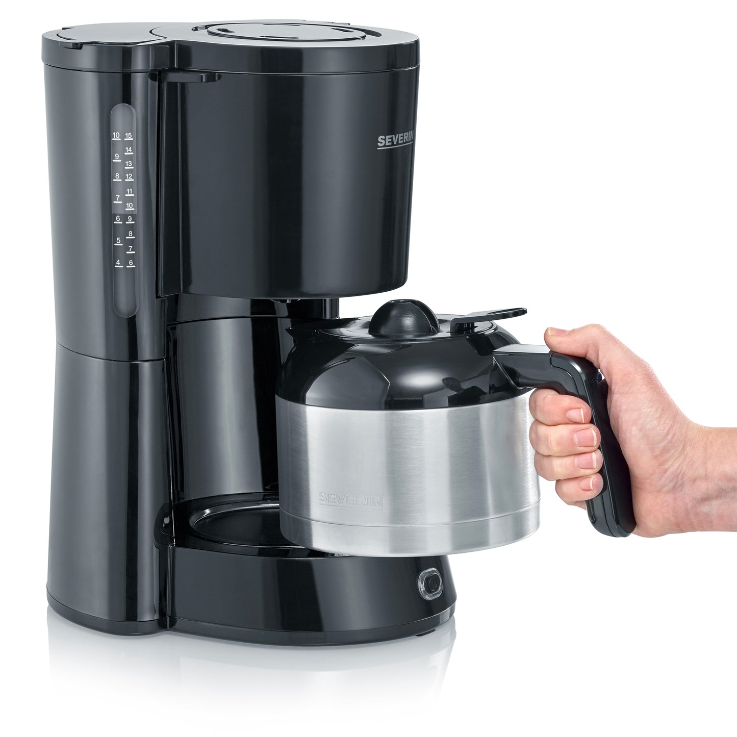 Máquina de Café de Filtro Severin KA4835 | 10 chávenas, 1000W, Aço inox
