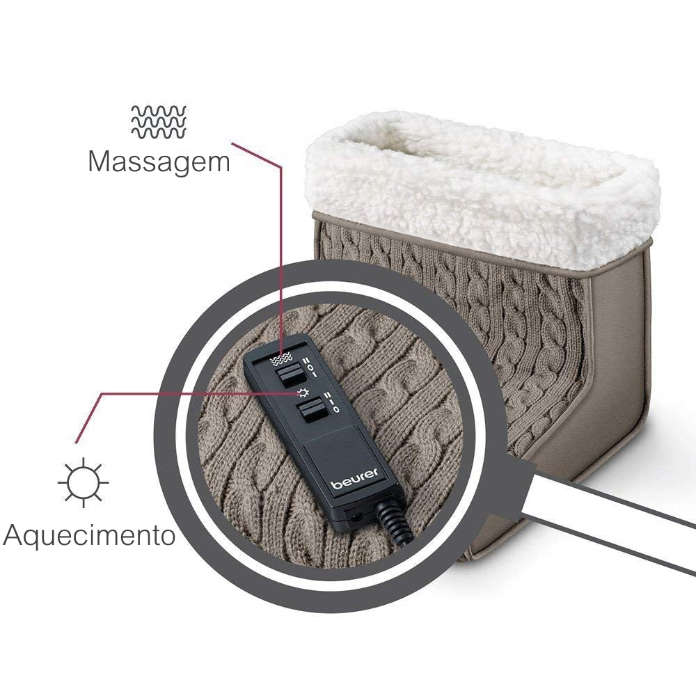 Aquecedor de Pés Beurer FWM45 | Massagem, 3 Níveis, Lavável
