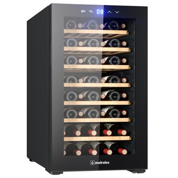 Cave de Vinho Meireles MVT UNO | 52 garrafas, 5-18 ºC, Vidro temperado