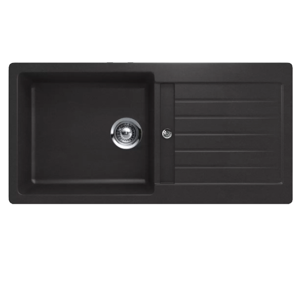 Lava Loiça Rodi Composite 105b Nero | 1000x500mm, Encastrar, 600mm