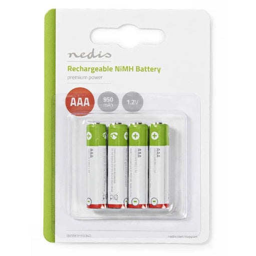 Pilha Recarregável NEDIS AAA | Ni-MH, 950mAh, Pack4