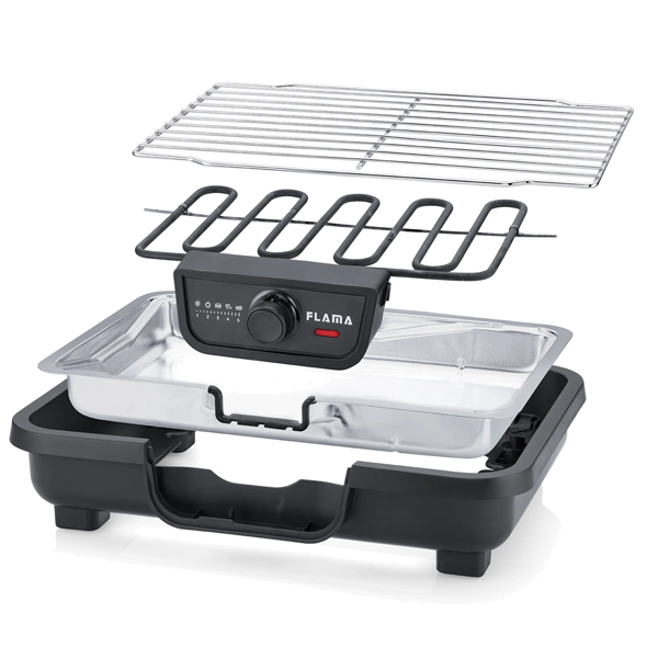 Grelhador Barbecue FLAMA 4361FL | 2200W, 36.7x24.5cm