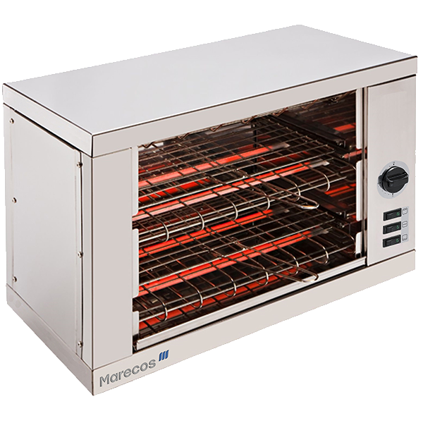 Torradeira Dupla Profissional Marecos TM2 – 12 Fatias, 3600W, Aço Inoxidável