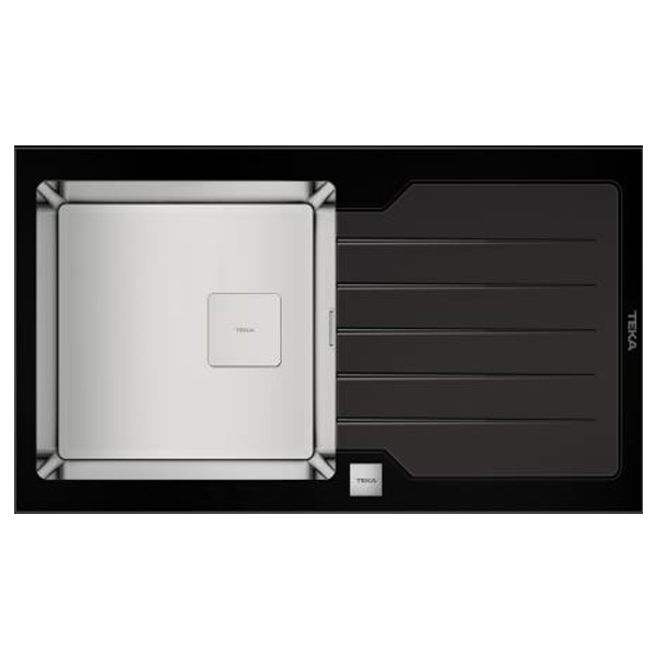 Lava Loiça TEKA Diamond Rs 15 | Vidro Preto, Encastre, 50cm