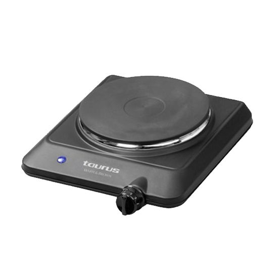 Placa Eléctrica Taurus Volcano Uno | 1500W, 18 cm, Aço Inoxidável, Preto