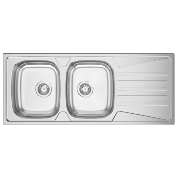 Lava Loiça Rodi Keran 120 | 2 cubas, 1200x500mm, polido