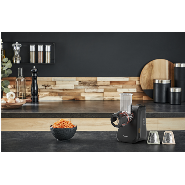 Ralador Moulinex Dj77en10 | 200W, 3 Cones, Preto Mate