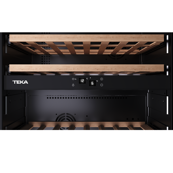 Cave de Vinho Encastre Teka RVI 20041 GBK | 41 Garrafas, 2 Zonas