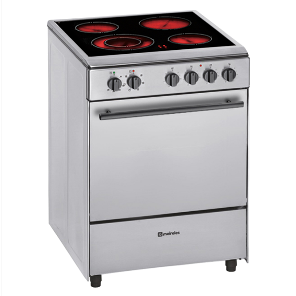 Fogão Elétrico MEIRELES E 605 X | 4 Zonas, Forno Elétrico, 55L