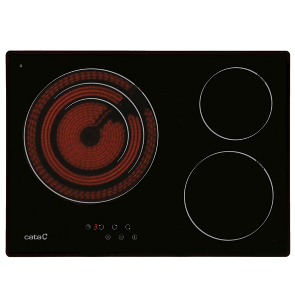 Placa Vitrocerâmica CATA TT 5003/G | 3 Zonas, 60 cm, 5,7 kW