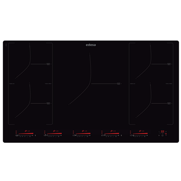 Placa de Indução EDESA Eim-9530 | 5 Zonas, Flexzone