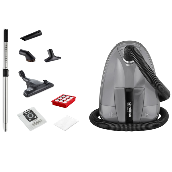 Aspirador Nilfisk SELECTGRCL13P08 | 650W, Cinzento, 11.2m