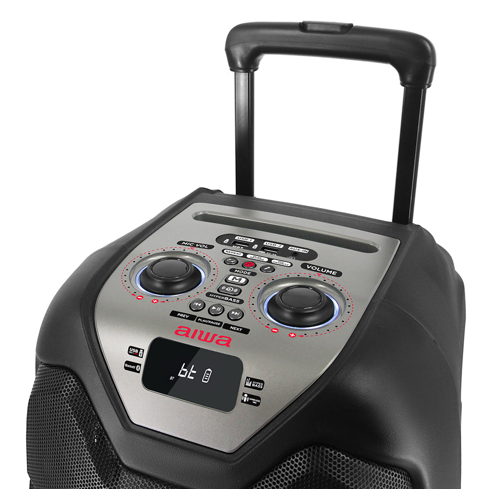 Coluna Bluetooth AIWA KBTUS500BK | 50W RMS, Bluetooth 5.2, USB