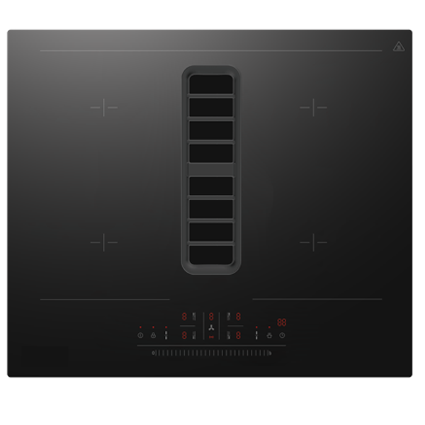 Placa de Indução Meireles MI 6 Flow | 60cm, Exaustor Integrado, 2 Zonas Flexíveis