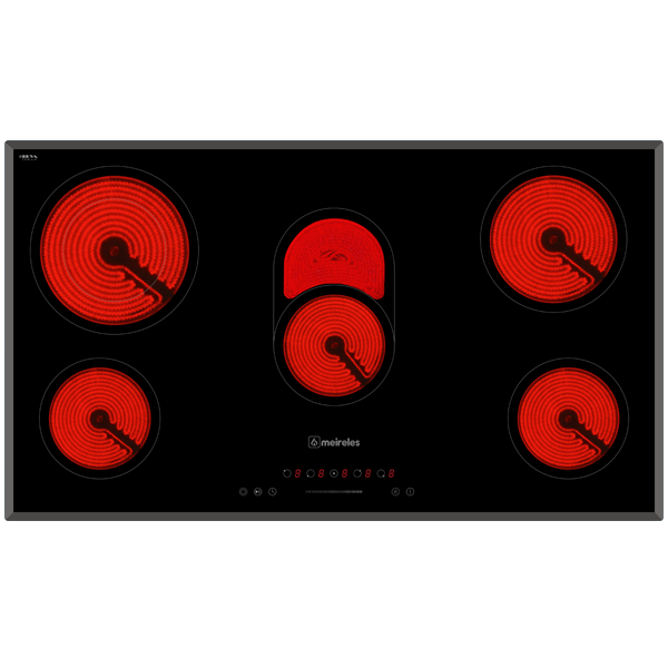 Placa Vitrocerâmica Meireles Mv 2905 | 5 Zonas, 90cm, Touch Control