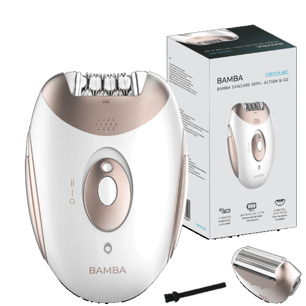 Depiladora Cecotec Bamba Skincare Go | Sem fios, 2 Velocidades, LED