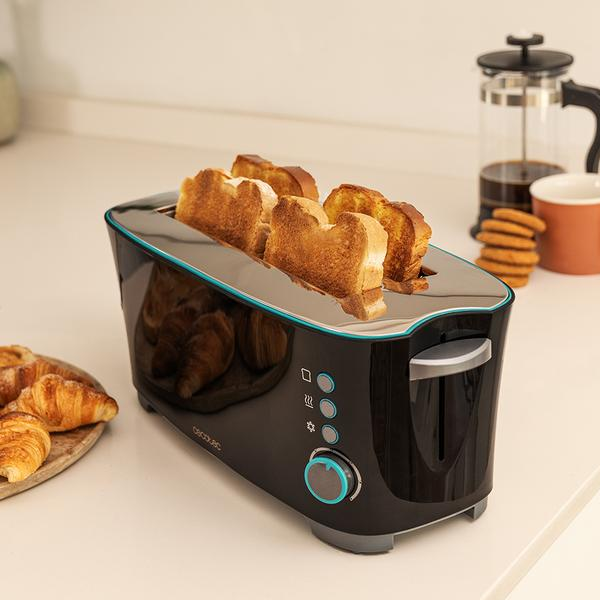 Torradeira Cecotec Toast&taste Extra Double B | 1350W, 4 torradas, dupla ranhura