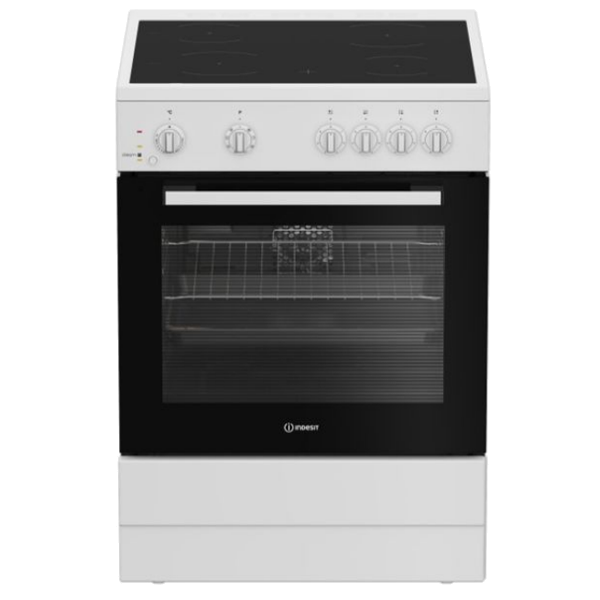 Fogão Indesit IS6V8KSW/P | 4 zonas, 66L, Grill Elétrico, A