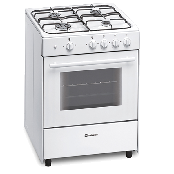 Fogão Meireles G 600 W St | 4 queimadores, forno a gás, 49L