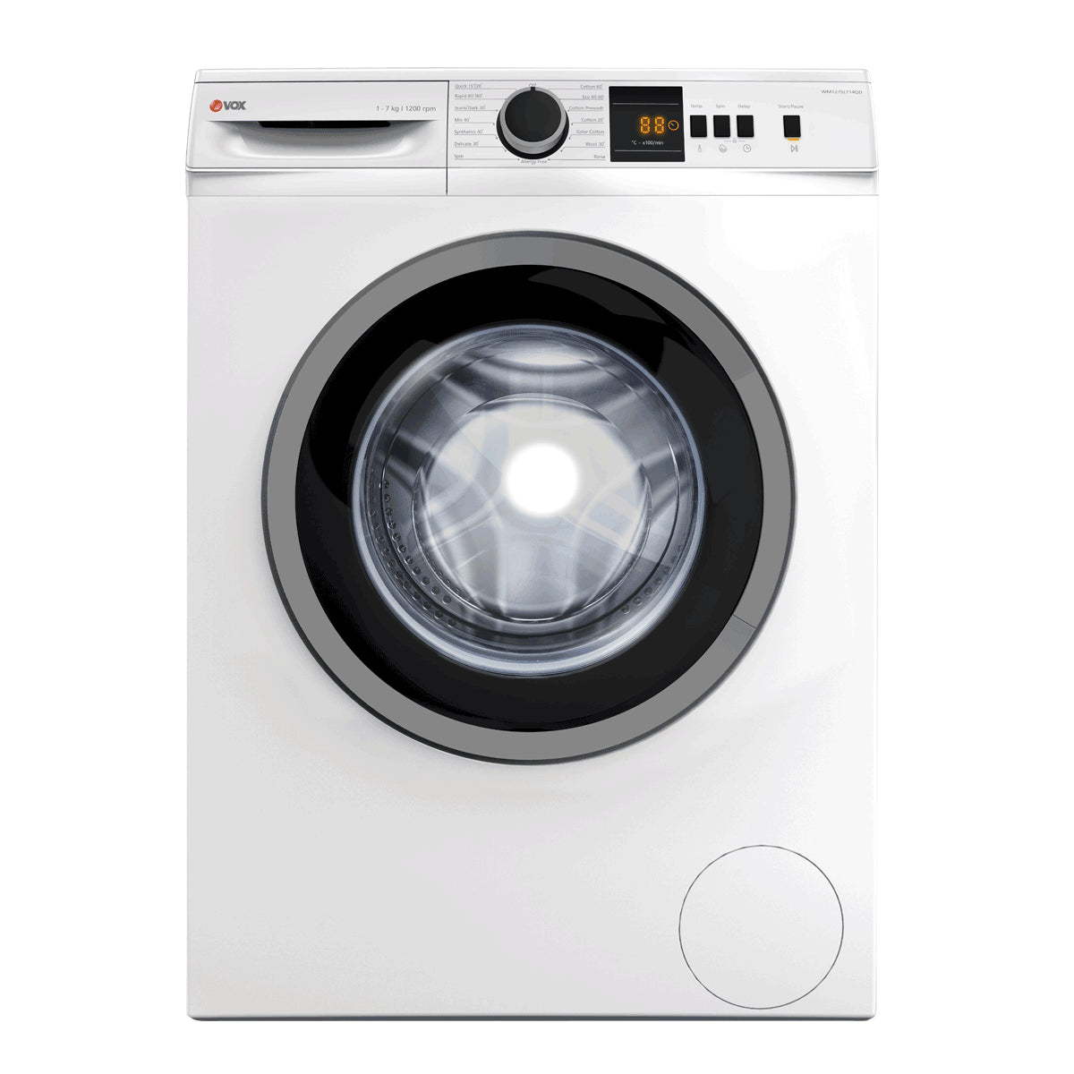 Máquina de Lavar Roupa Vox WM1275LT14QD | 7kg, 1200 RPM, Classe D
