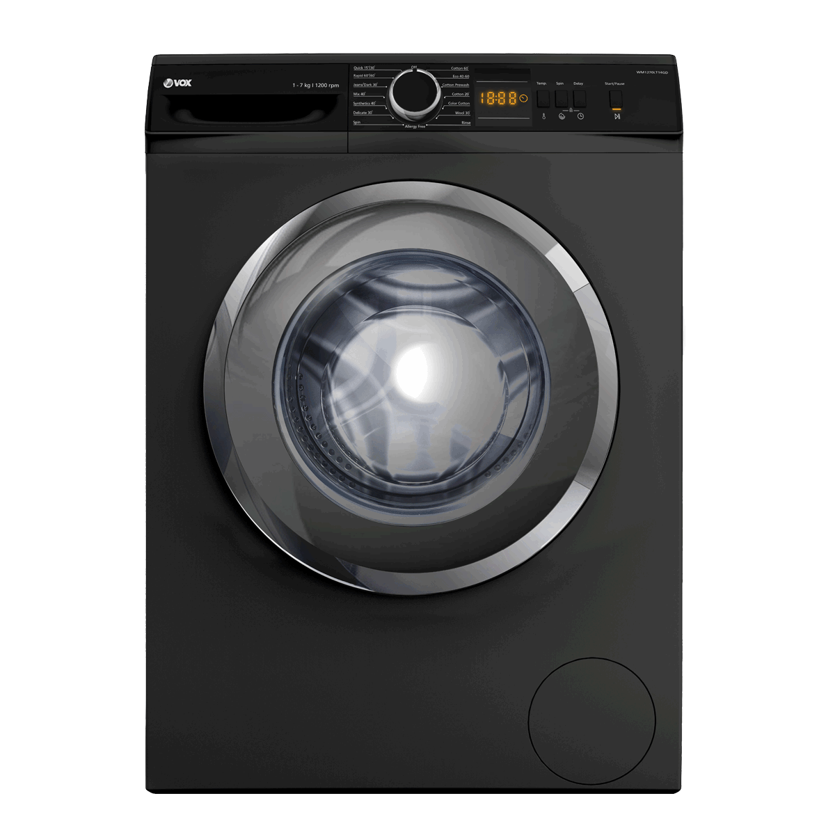 Máquina de Lavar Roupa Vox WM1270LT14GD | 7kg, 1200 RPM, Classe D