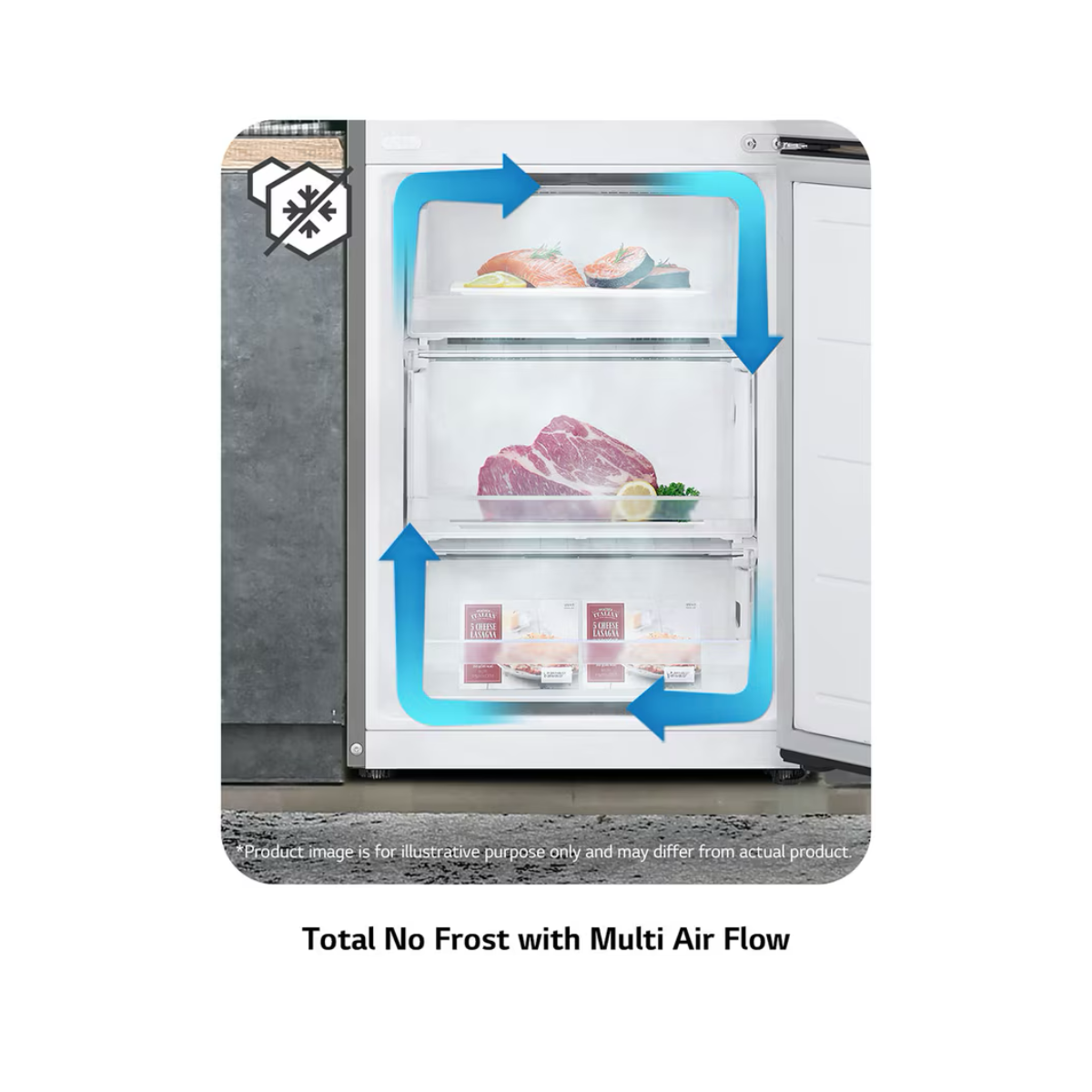 Frigorífico Combinado LG GBV3100CPY | 344L, No Frost, Classe C