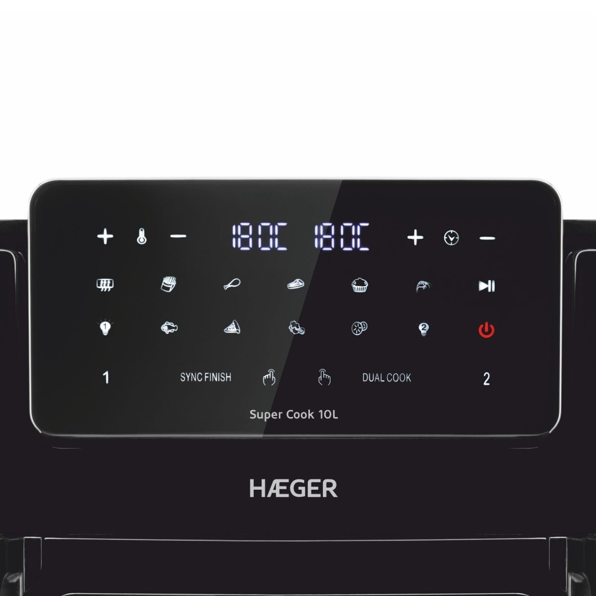 Fritadeira Digital Sem Óleo Haeger Super Cook 10L | 10 Programas, 2 Gavetas, 2600 W