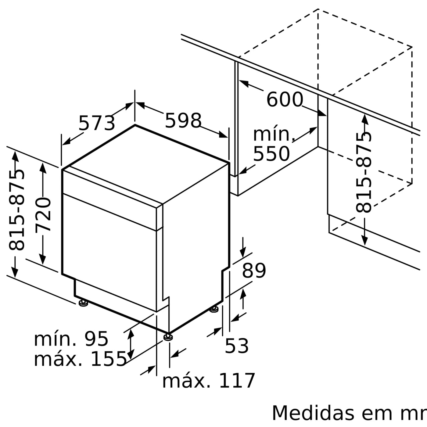 Máquina de Lavar Loiça Bosch SMP4ECC71S | 14 talheres, Classe B, 60 cm