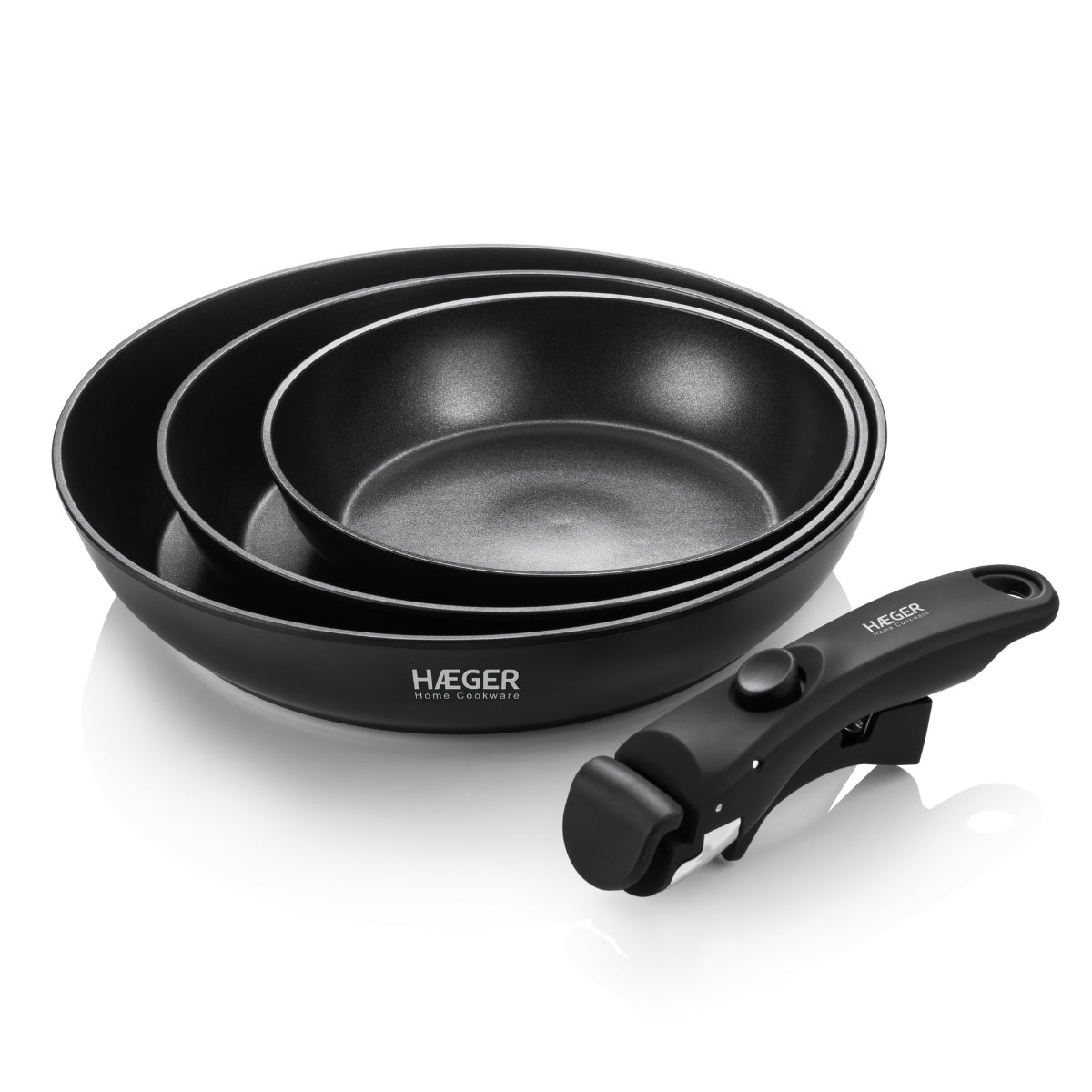 Conjunto de Frigideiras Haeger Easyfitpans | 20/24/28cm