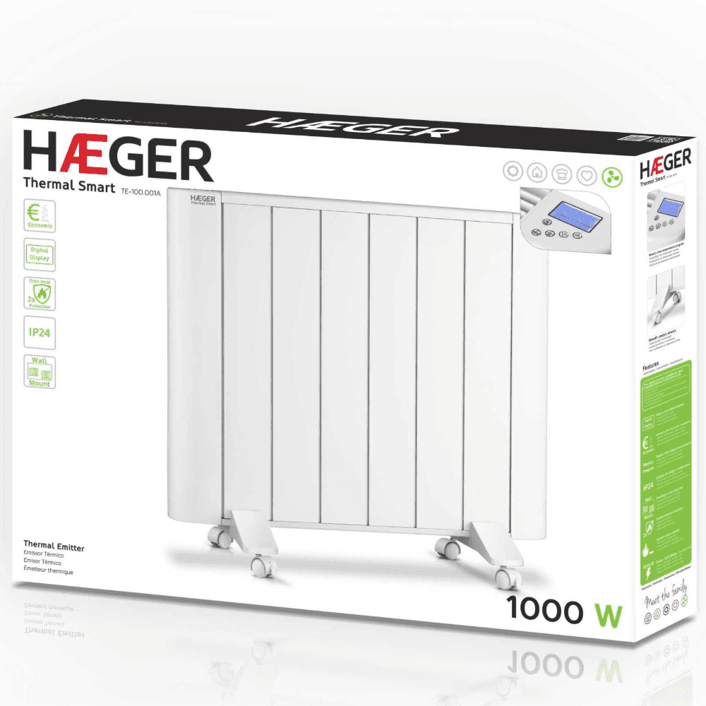 Emissor Térmico Haeger Thermal Smart | 1000 W, IP24, Programável