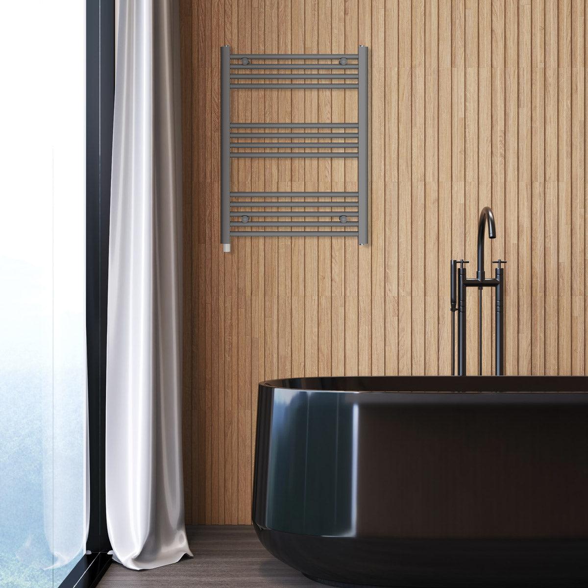 Toalheiro Elétrico Haeger Family Warm Grey 80x60 cm | 300 W, Cinzento