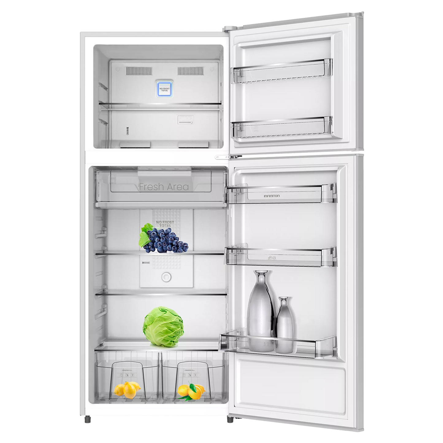 Frigorífico com Congelador Infiniton FG420TD76XES | 293L, No Frost, Inox