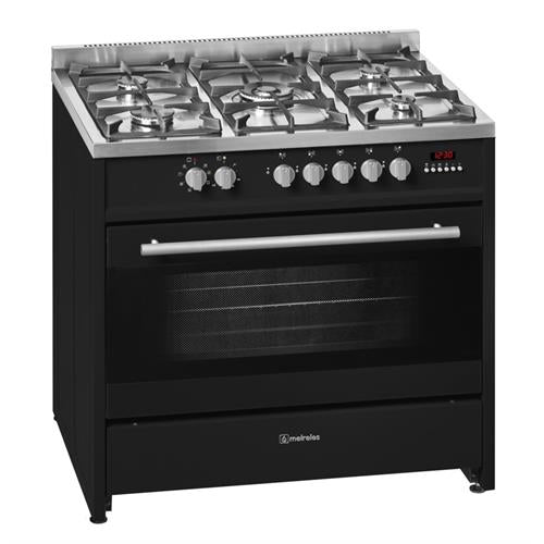 Fogão a Gás Meireles E911BL | 5 Queimadores, Forno Multifunções, 121L