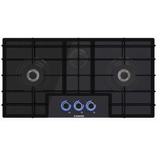Placa a Gás Nodor GH8632GBK | 3 Queimadores, Cristal Preto