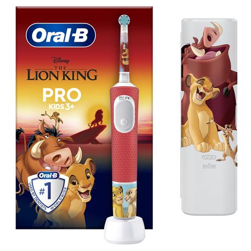 Escova de dentes elétrica OralB Vitality Pro Kids Lion King Travel