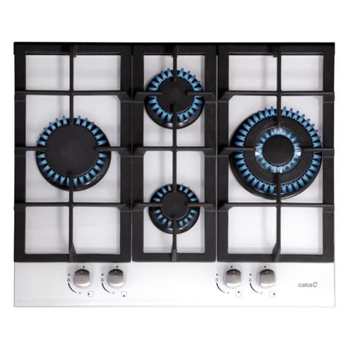 Placa a Gás Cata LCI 6031 WH | 4 Queimadores, Cristal Branco