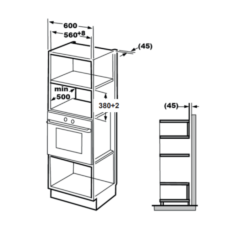Micro-ondas Encastre Beko BMGB25333WG | 25L, Grill, 900W