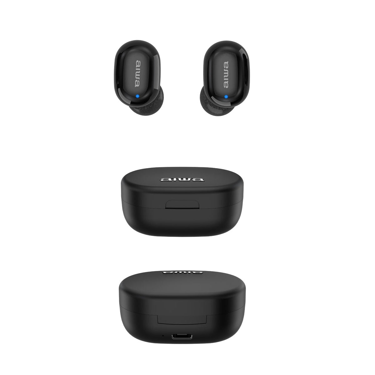 Auriculares True Wireless AIWA EBTW150BK | BT 5.0, 15h, Micro duplo