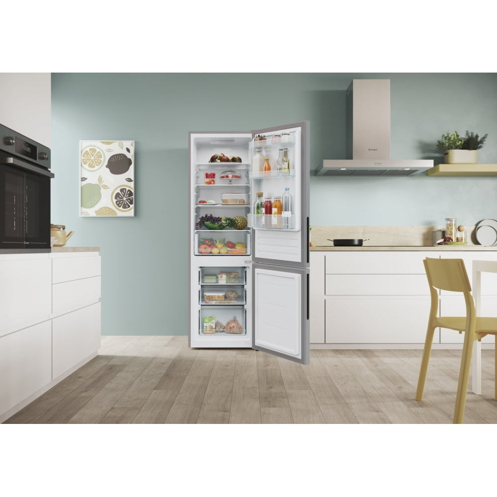 Frigorífico Combinado Candy CCT3L517ES | 260L, Classe E, Silver