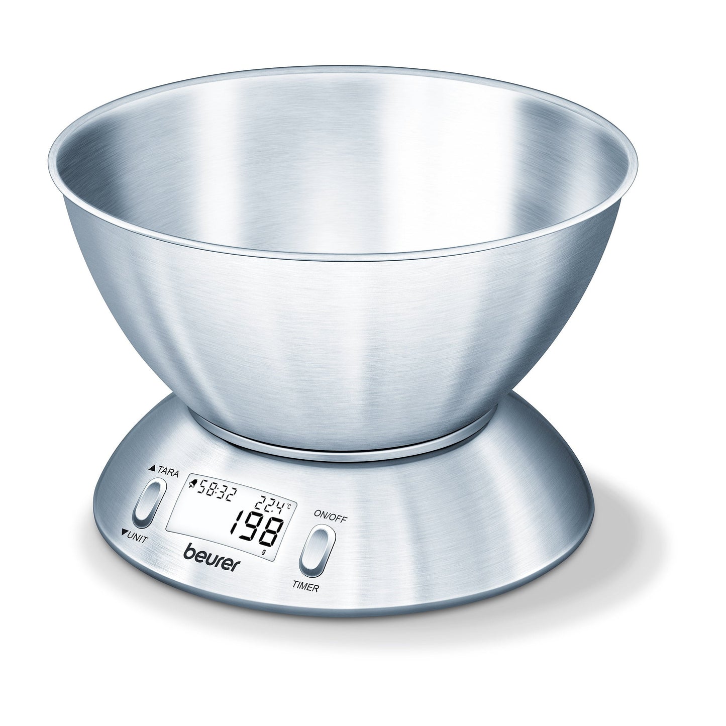 Balança Cozinha Beurer KS54 | 5kg, Temporizador, Inox
