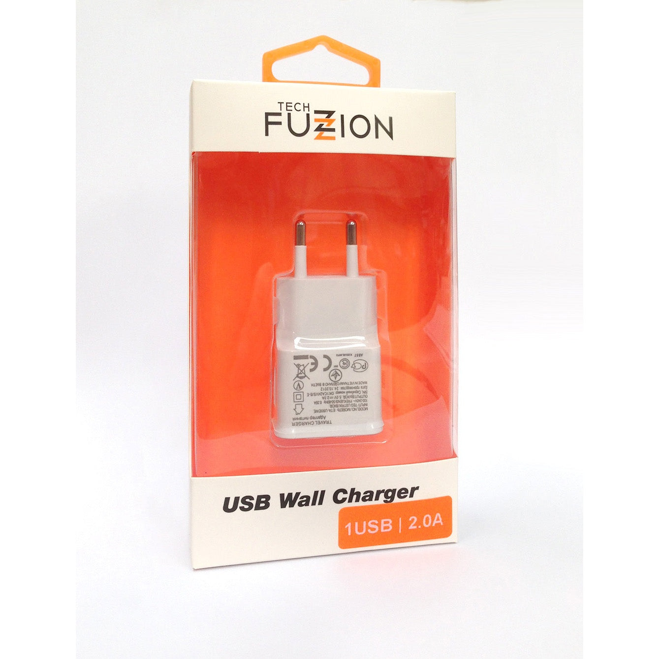 Carregador Tech Fuzzion 1USB 2A | 2 Portas USB, Branco, 5V 2A