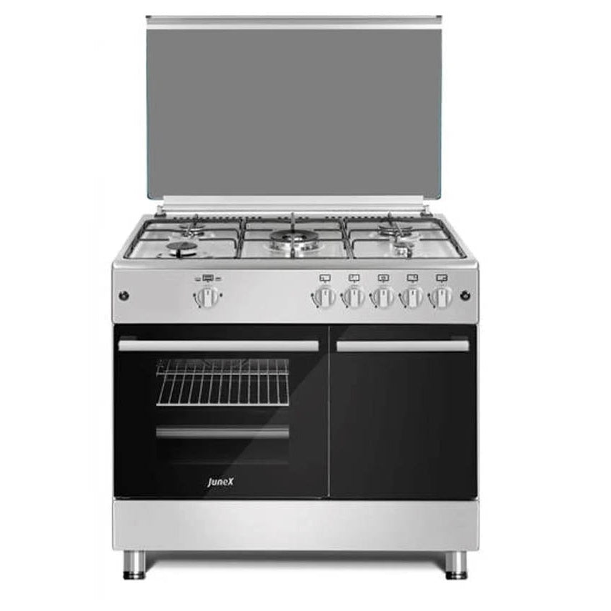Fogão a Gás Junex FBL960XB | 5 queimadores, Inox, Termóstato