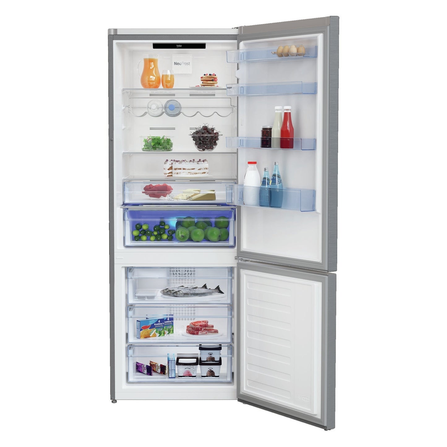 Frigorífico Combinado Beko RCNE 560E40 ZXBN | 514L, Classe E, Inox