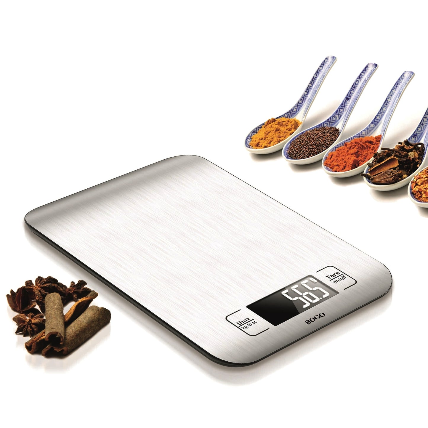 Balança Cozinha Sogo BACSS3950 | 5Kg, 1g, Aço Inox