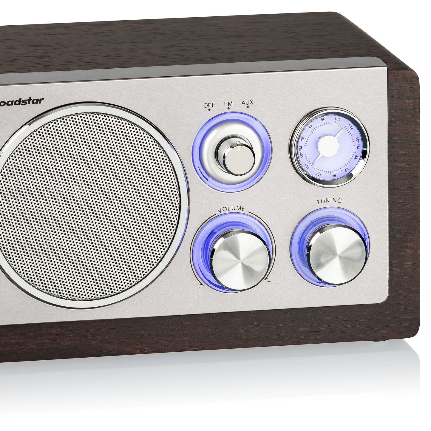 Rádio Roadstar HRA1245NWD | FM, AUX, Madeira