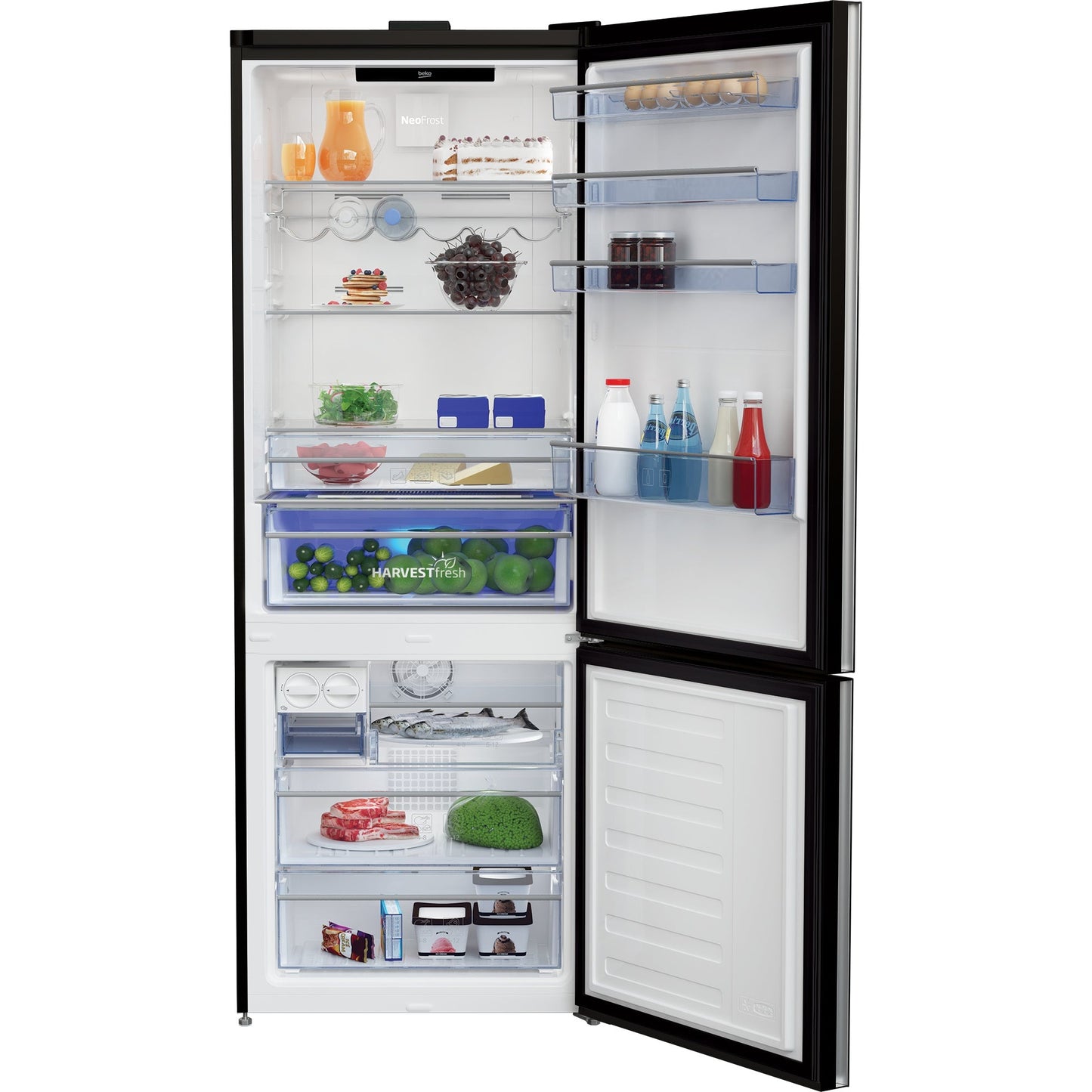 Frigorífico Combinado Beko RCNE560E60ZGBHN | 560L, Classe D, HomeWiz