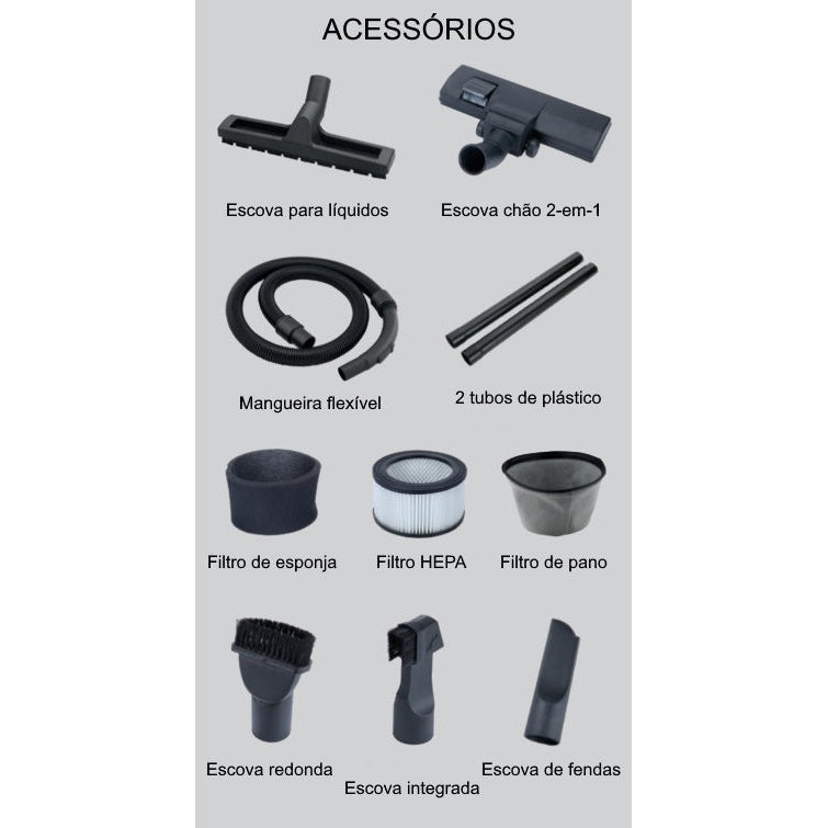 Aspirador Industrial Sogo ASPSS16136 | 20L, 1200W, 73dB